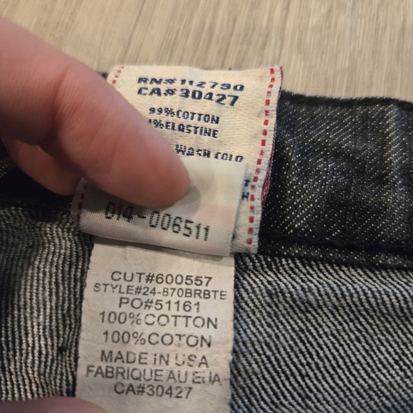 True Religion Dark Wash Straight Bejeweled Jeans Sz 29 - Picture 4 of 5